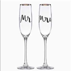 Kate Spade Mr. & Mrs. Champagne Flutes